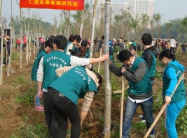 【第二期】团委组织青年志愿者义务植树活动