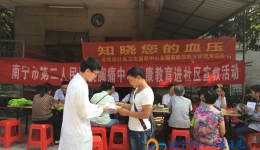 我院开展世界高血压日及世界精神病日义诊宣传活动