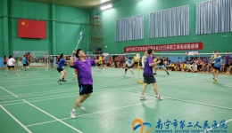 我院工会成功承办市职工文体协会江南分会职工羽毛球邀请赛