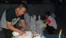 我院后勤部门积极应对台风，做好防汛减灾工作