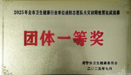 桂冠 | 南宁二医院勇夺全市医疗系统消防技能比武竞赛团体一等奖